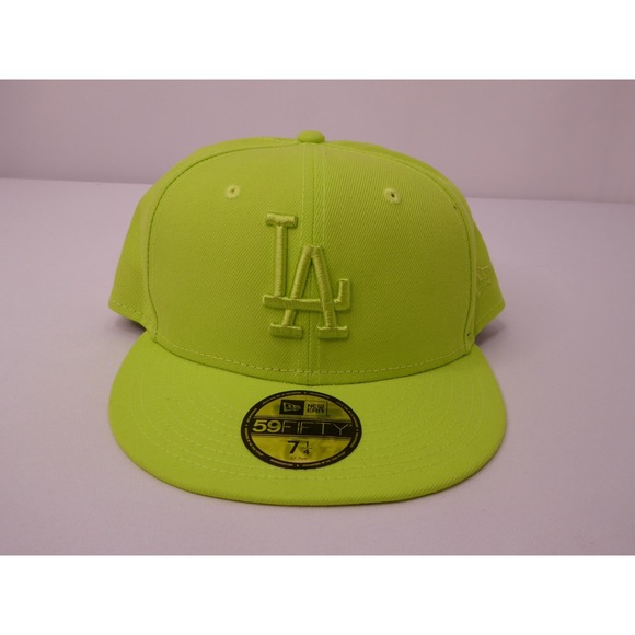 New Era Other - NWT New Era 59Fifty MLB Genuine Los Angeles Dodgers LA Neon Fitted Hat Cap 7 1/4